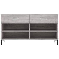 Panca Porta Scarpe Grigio Sonoma 102x35x55 cm Legno Multistrato 829746