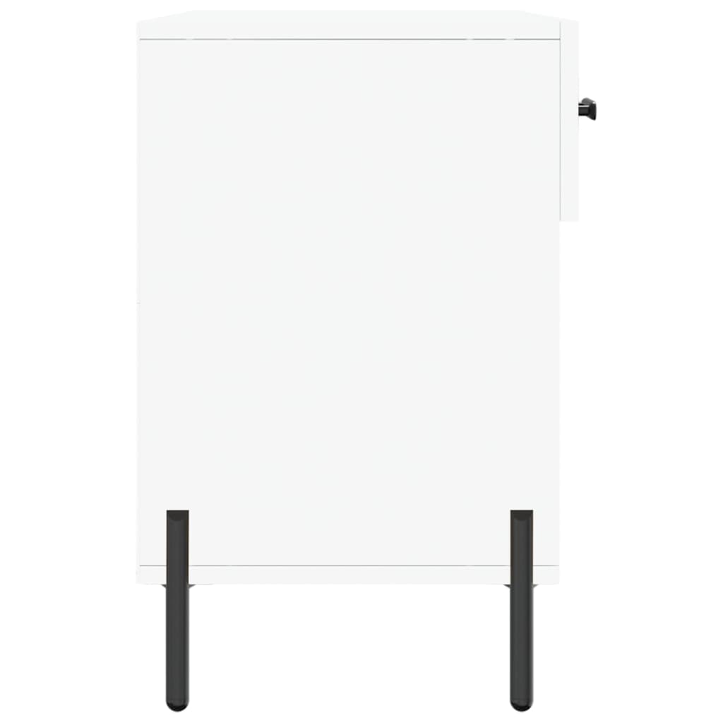 Panca Porta Scarpe Bianca 102x35x55 cm in Legno Multistrato 829748