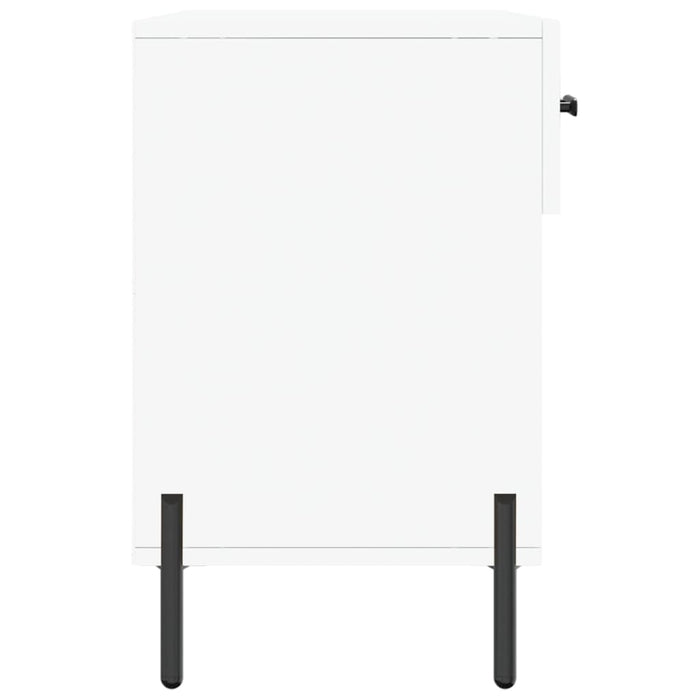 Panca Porta Scarpe Bianca 102x35x55 cm in Legno Multistrato 829748