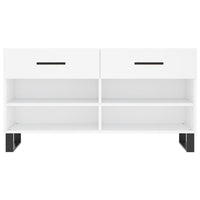 Panca Porta Scarpe Bianca 102x35x55 cm in Legno Multistrato