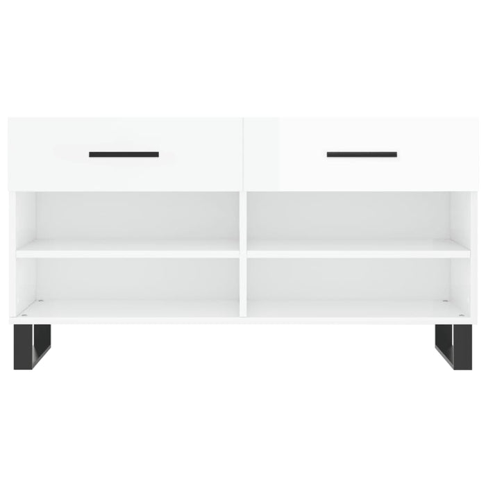 scarpiera scarpiera cassettiera scaffale ingresso portaoggetti lucido 102 x 35 x 55 cm derivati ​​del legno bianco 02_0022897