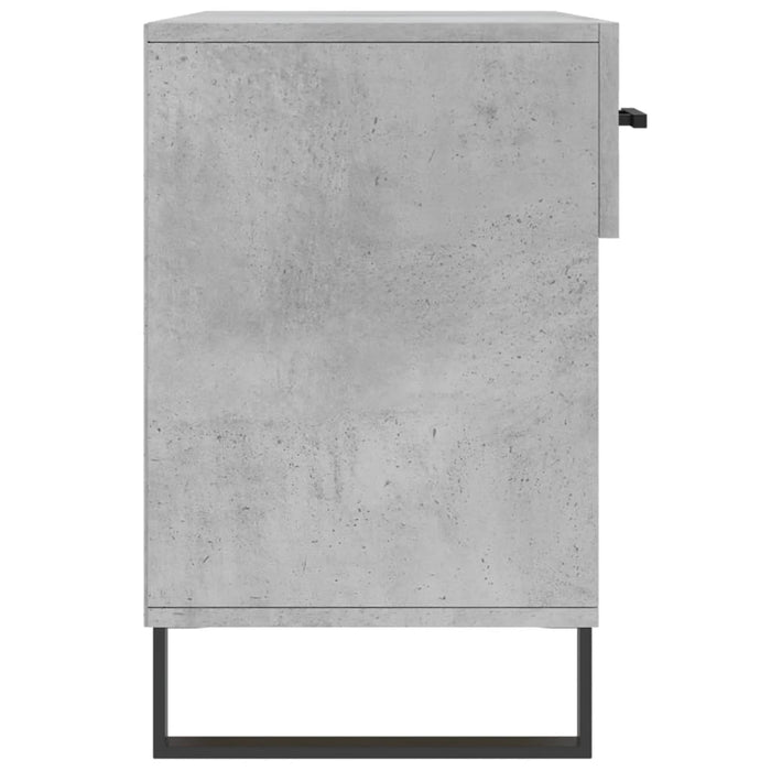 Panca Porta Scarpe Grigio Cemento 102x35x55cm Legno Multistrato 829768