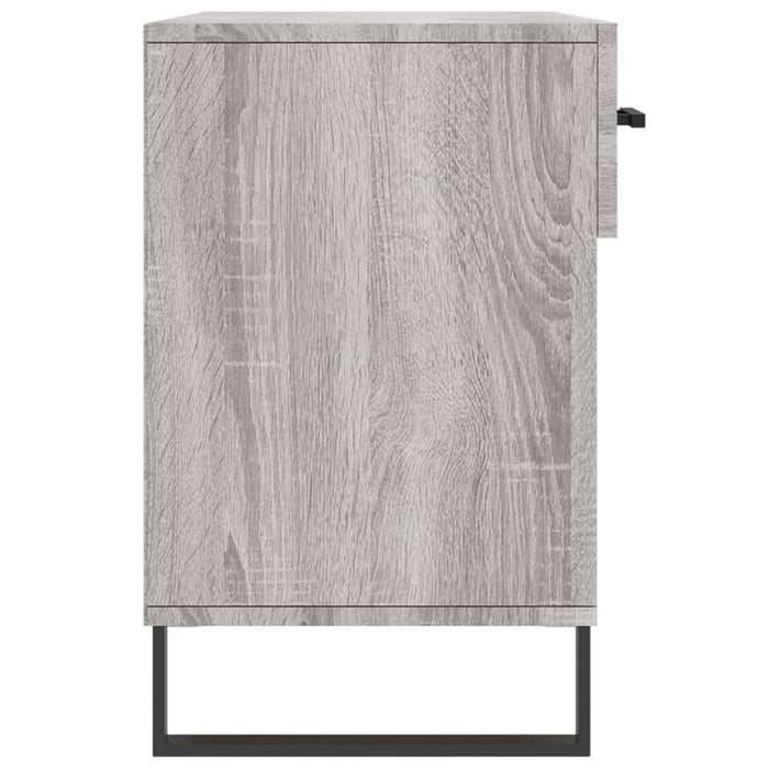 Panca Porta Scarpe Grigio Sonoma 102x35x55 cm Legno Multistrato