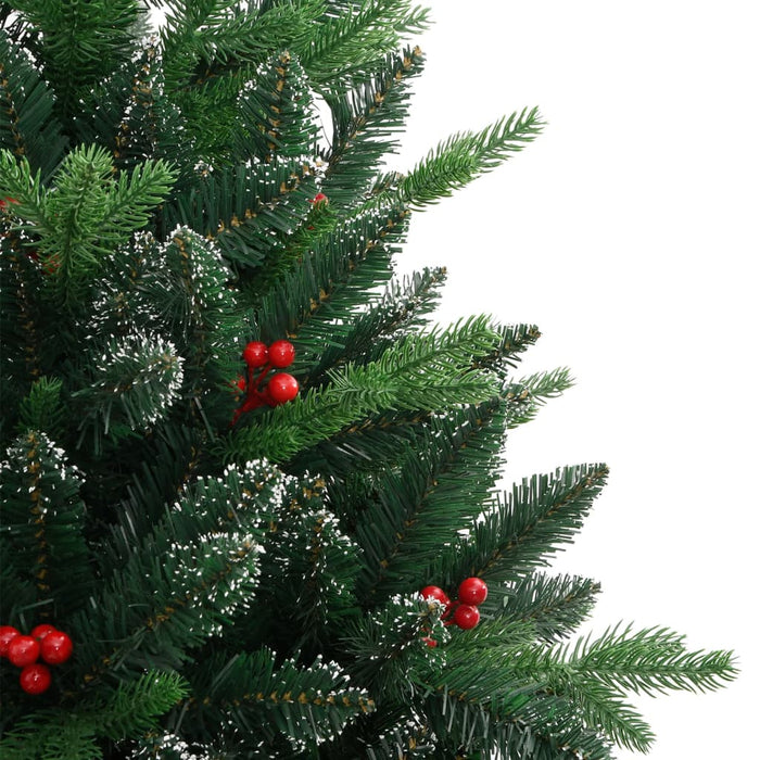 Albero Natale Artificiale Incernierato con Bacche Rosse 150 cm 356732