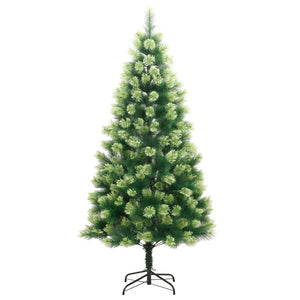 Albero di Natale Artificiale Incernierato-Albero Natalizio con Base 240 cm 321603