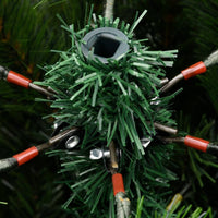 Albero Natale Artificiale Incernierato con Neve Fioccata-Albero Natalizio 180 cm 598693