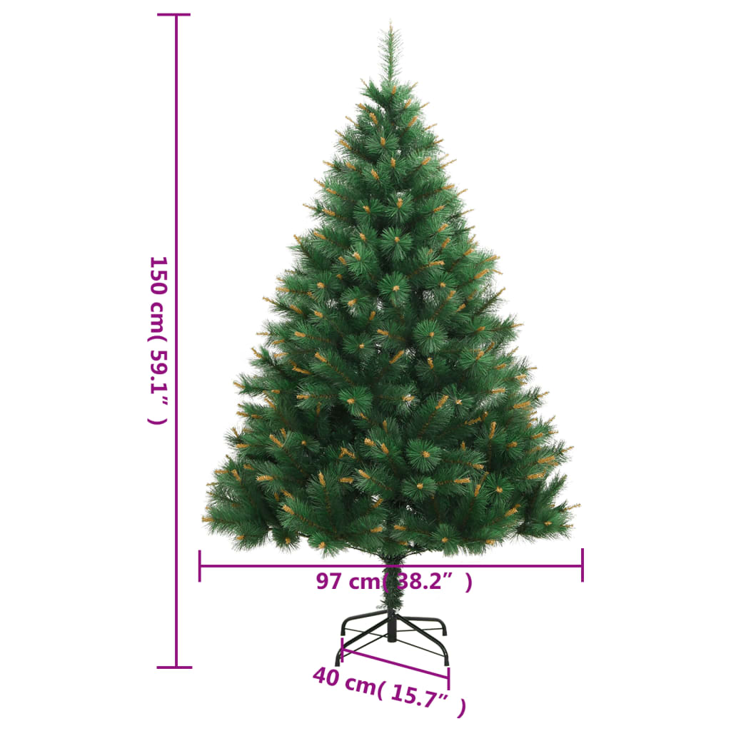 Albero di Natale Artificiale Incernierato con Base 150 cm 356751