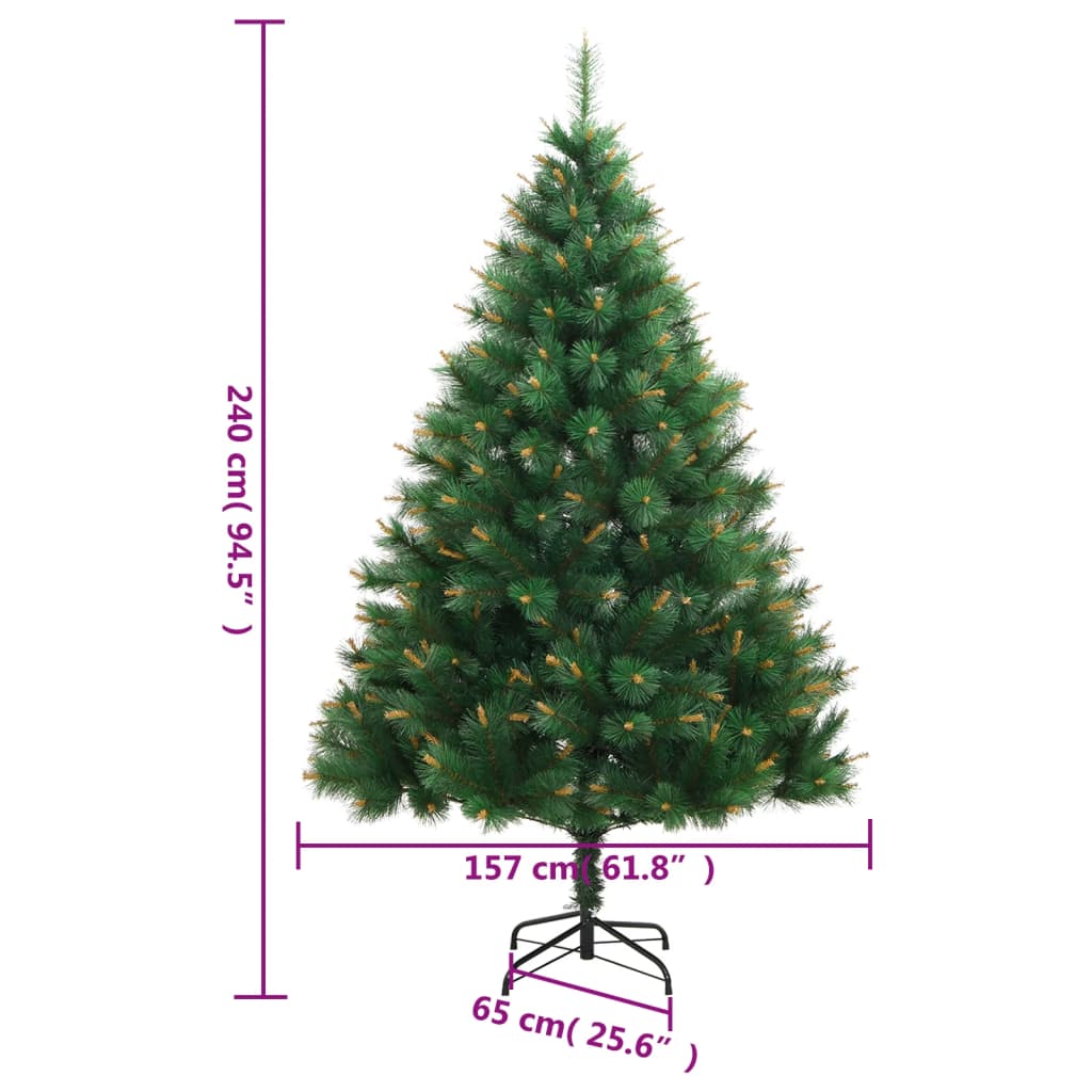 Albero di Natale Artificiale Incernierato con Base 240 cm 356754