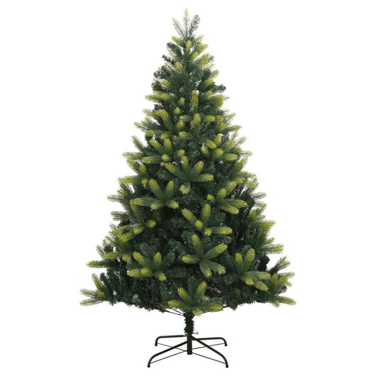 Albero di Natale Artificiale Incernierato-Albero Natalizio con Base 180 cm 693761