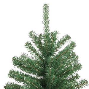 Albero di Natale Artificiale Incernierato-Albero Natalizio con Base Verde 210 cm 221817