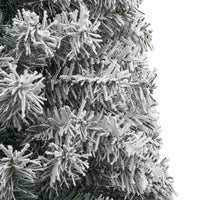 Albero di Natale Sottile con Base e Neve Floccata 270 cm PVC 357686