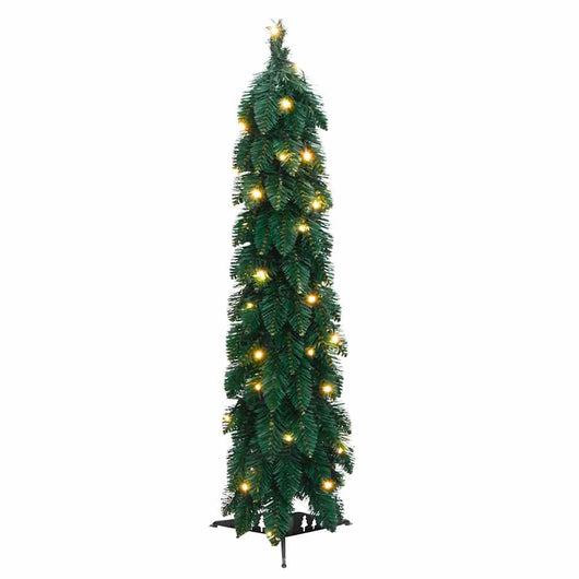 Albero di Natale Artificiale Preilluminato-Albero Natalizio con 45 LED 90 cm
