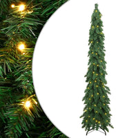 Albero di Natale Artificiale Preilluminato con 100 LED 180 cm