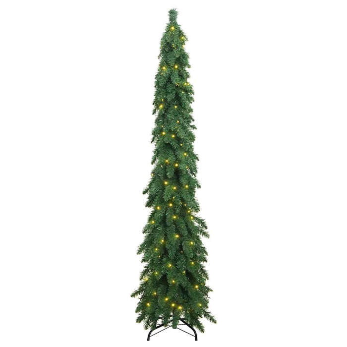 Albero di Natale Artificiale Preilluminato con 100 LED 180 cm