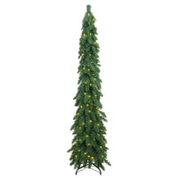 Albero di Natale Artificiale Preilluminato con 100 LED 180 cm 357692