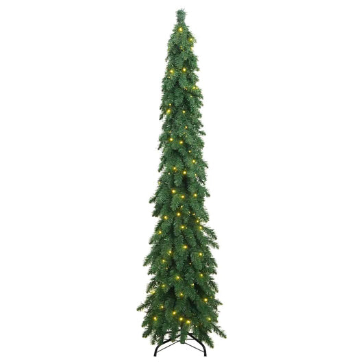 Albero di Natale Artificiale Preilluminato con 100 LED 180 cm 357692