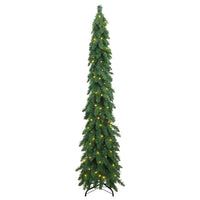 Albero di Natale Artificiale Preilluminato con 130 LED 210 cm 357693
