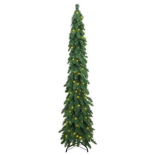 Albero di Natale Artificiale Preilluminato con 130 LED 210 cm 357693