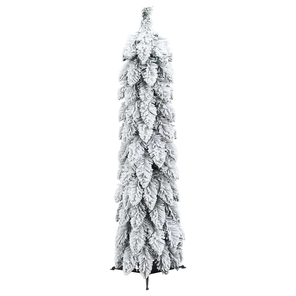 Albero di Natale Artificiale con 45 LED e Neve Floccata 90 cm