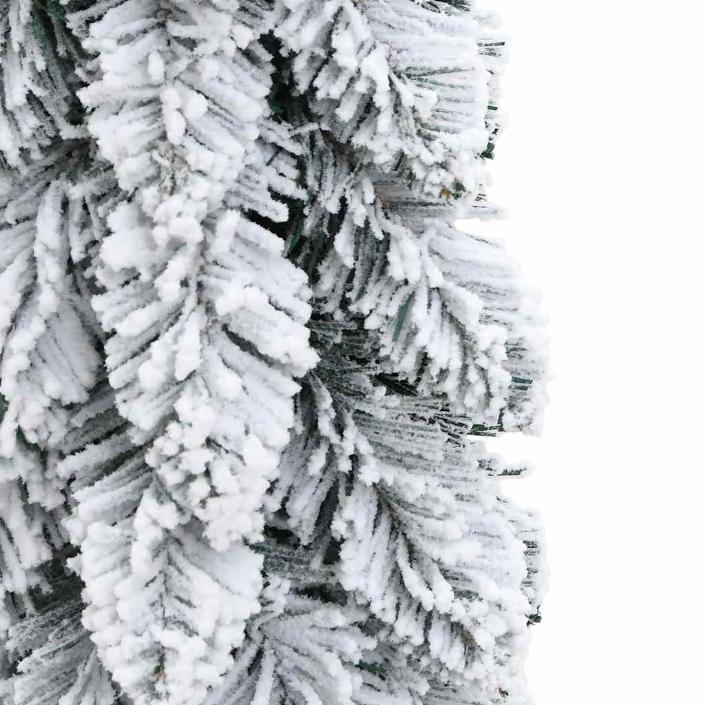 Albero di Natale Artificiale con 45 LED e Neve Floccata 90 cm