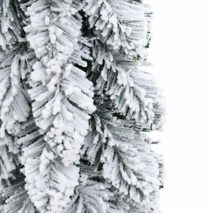 Albero di Natale Artificiale con 45 LED e Neve Floccata 90 cm