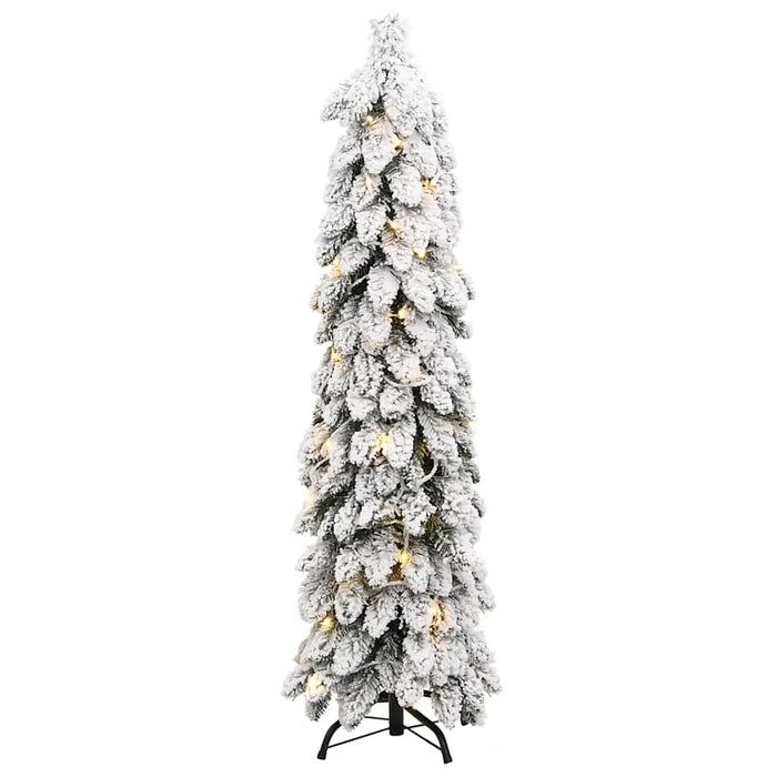 Albero di Natale Artificiale con 80 LED e Neve Floccata 150 cm 357697