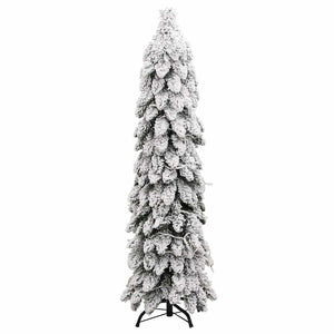 Albero di Natale Artificiale con 80 LED e Neve Floccata 150 cm 357697