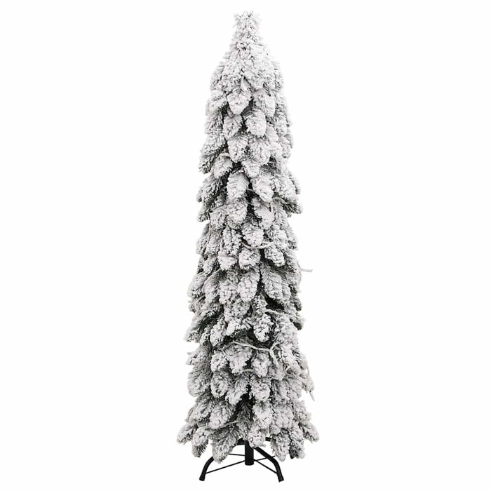 Albero di Natale Artificiale con 80 LED e Neve Floccata 150 cm 357697