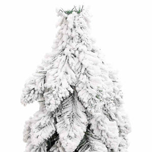 vidaXL Albero di Natale Artificiale con 80 LED e Neve Floccata 150 cm