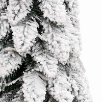 vidaXL Albero di Natale Artificiale con 80 LED e Neve Floccata 150 cm