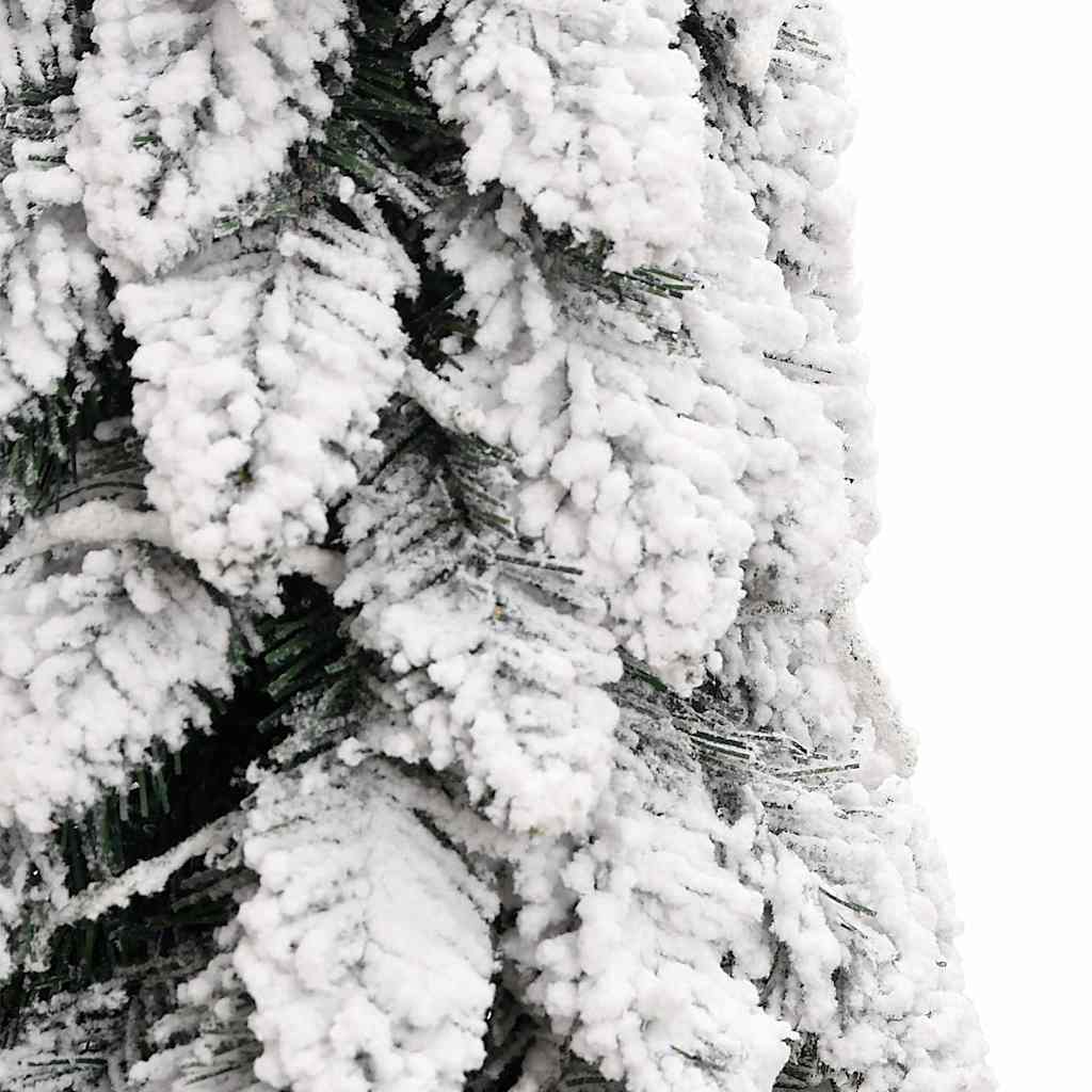 Albero di Natale Artificiale con 80 LED e Neve Floccata 150 cm 357697