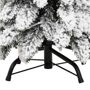 Albero di Natale Artificiale con 80 LED e Neve Floccata 150 cm 357697
