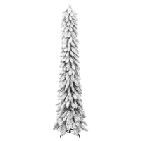 Albero di Natale Artificiale con 100 LED e Neve Floccata 180 cm 357698