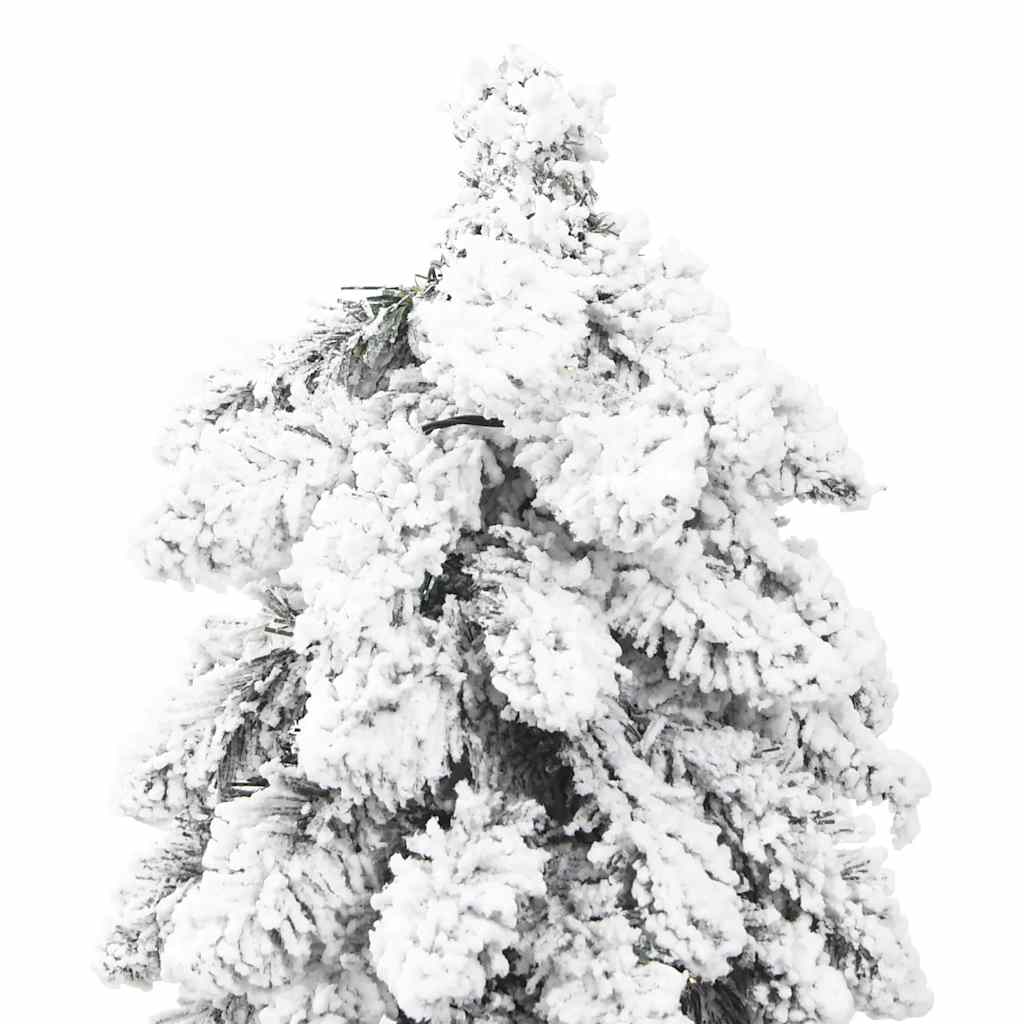 Albero di Natale Artificiale con 100 LED e Neve Floccata 180 cm 357698