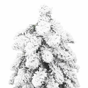 Albero di Natale Artificiale con 100 LED e Neve Floccata 180 cm 357698