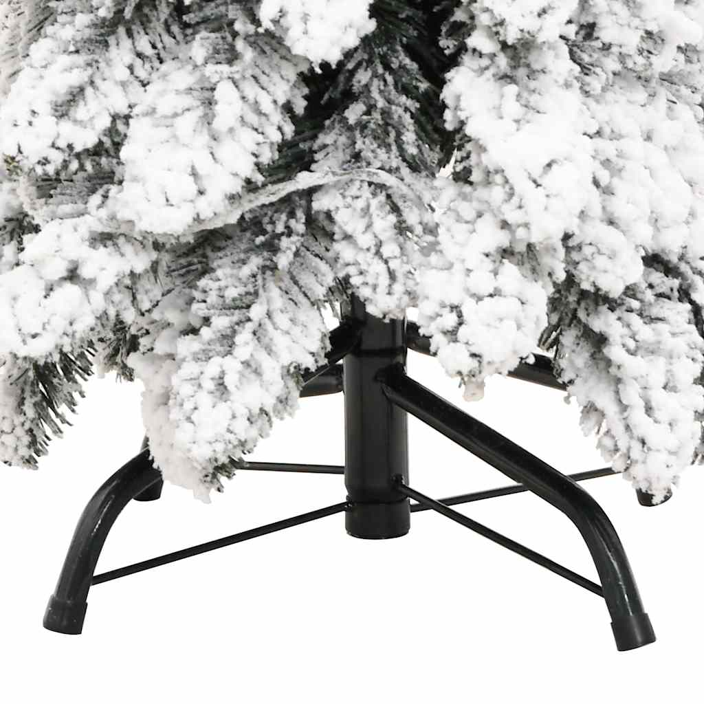 Albero di Natale Artificiale con 100 LED e Neve Floccata 180 cm 357698
