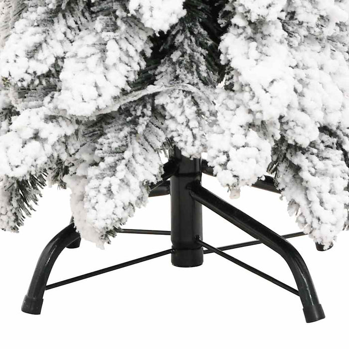 Albero di Natale Artificiale con 100 LED e Neve Floccata 180 cm 357698