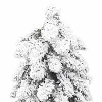 Albero di Natale Artificiale con 130 LED e Neve Floccata 210 cm 357699