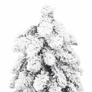 Albero di Natale Artificiale con 130 LED e Neve Floccata 210 cm 357699