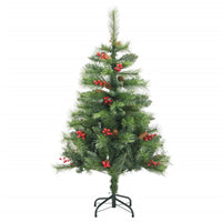 Albero Natale Artificiale Incernierato con Pigne e Bacche 150cm 357706