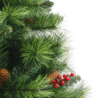 Albero Natale Artificiale Incernierato con Pigne e Bacche 150cm 357706