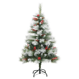 Albero Natale Artificiale Incernierato con Pigne e Bacche 120cm 357710