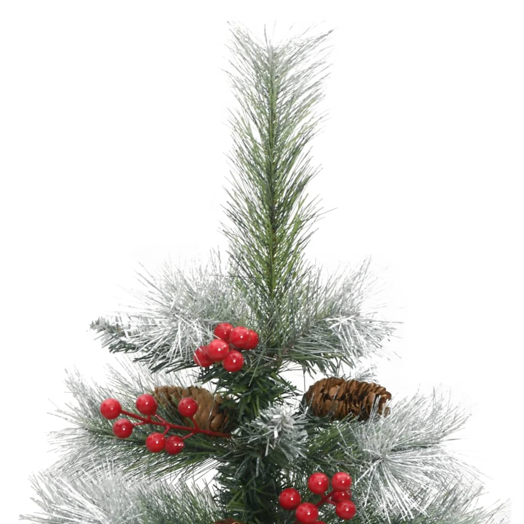 Albero Natale Artificiale Incernierato con Pigne e Bacche 120cm 357710