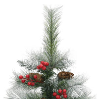 Albero Natale Artificiale Incernierato con Pigne e Bacche 120cm 357710