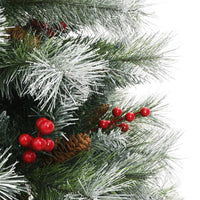 Albero Natale Artificiale Incernierato con Pigne e Bacche 120cm 357710