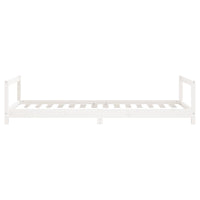 Giroletto per Bambini Bianco 90x190cm in Legno Massello di Pino 834403