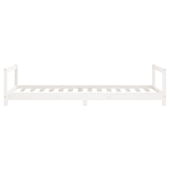 Giroletto per Bambini Bianco 90x190cm in Legno Massello di Pino 834403