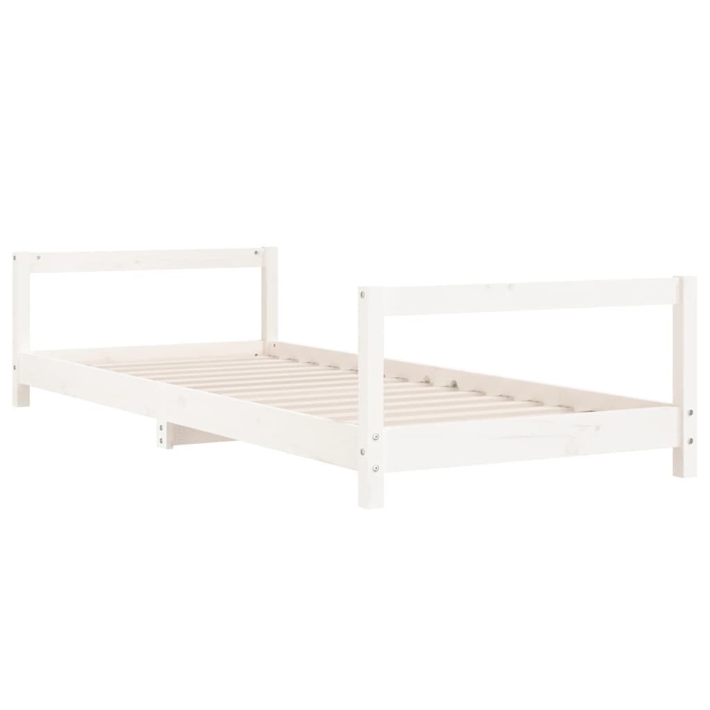 Giroletto per Bambini-Struttura Letto Bambini Bianco 90x190cm in Legno Massello di Pino 804664