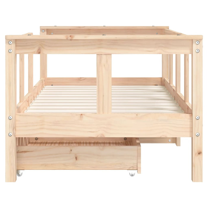 Giroletto Bambini con Cassetti 70x140 cm Legno Massello di Pino