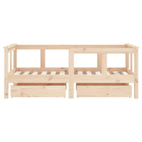 Giroletto Bambini con Cassetti 70x140 cm Legno Massello di Pino